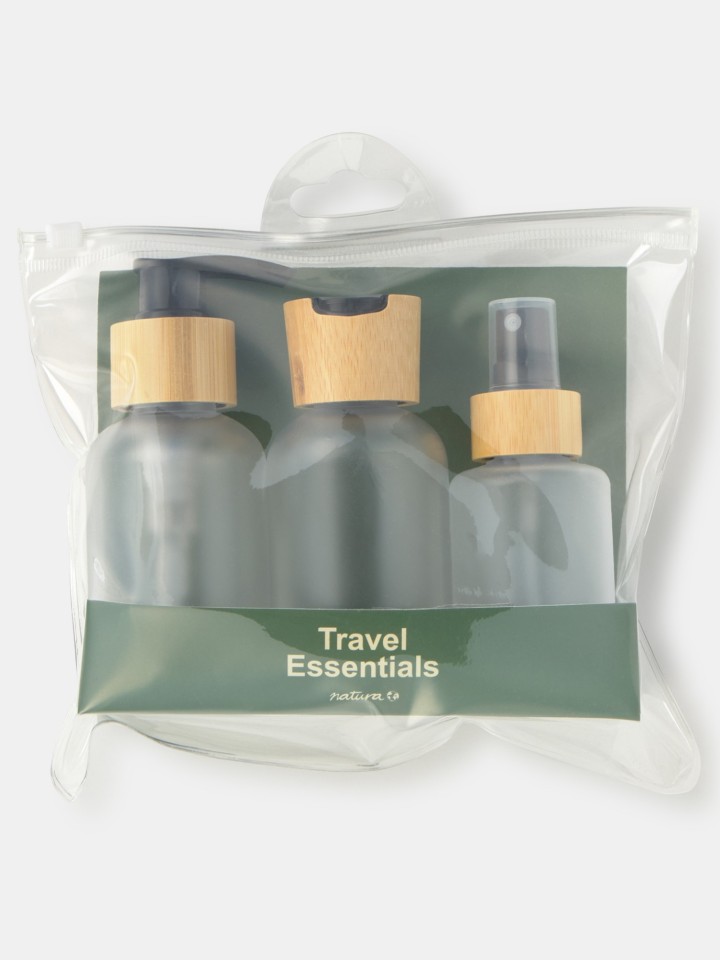 Conjunto de 3 garrafas de viagem