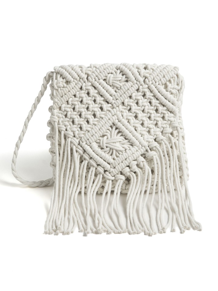 Mala A Tiracolo  Em efeito Macrame