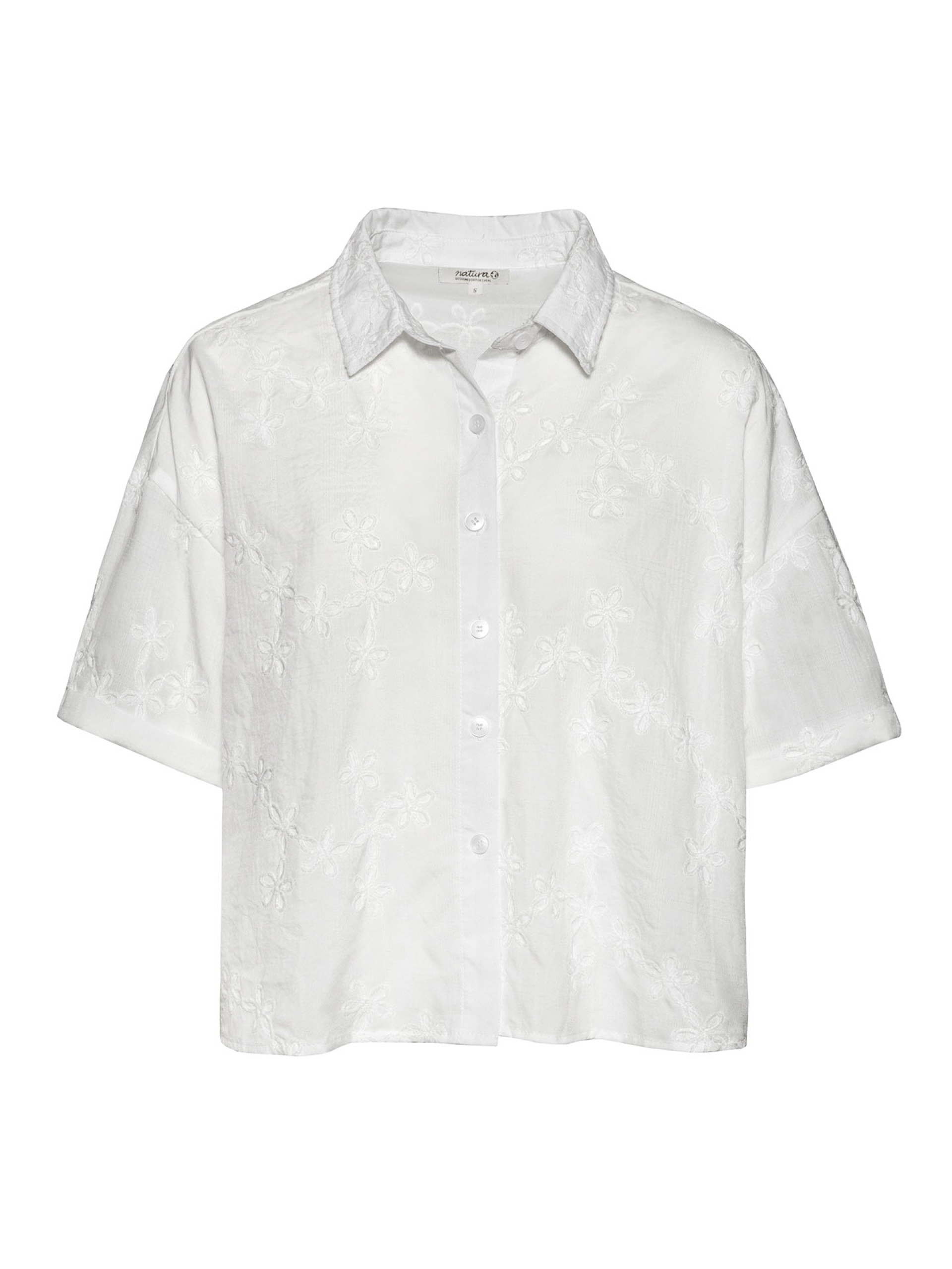 Camisa com Bordados Florais