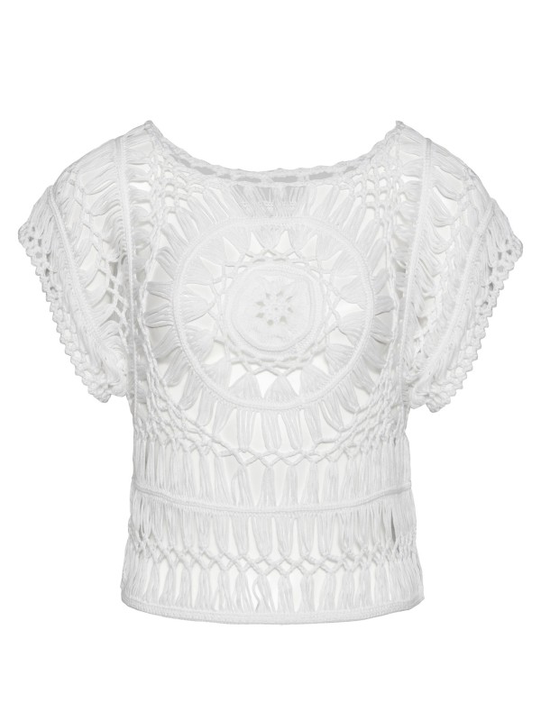 Blusa com Efeito Crochet Blusa com Efeito Crochet