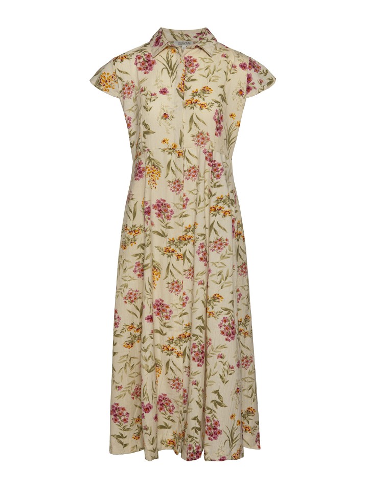 Vestido Comprido Camisaria Floral