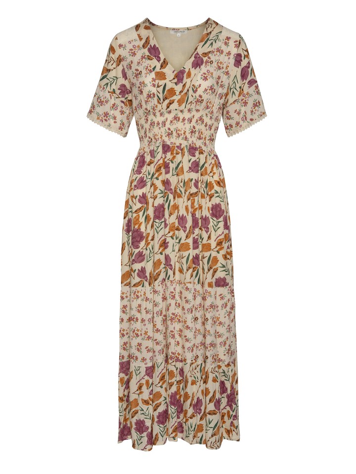 Vestido Comprido Floral Estilo Boho Romantico