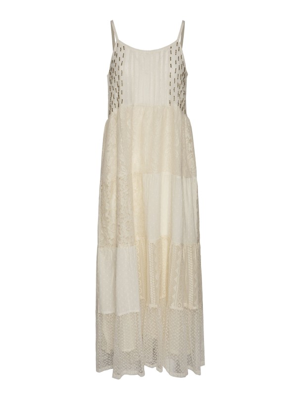 Vestido Comprido Renda Patchwork Vestido Comprido Renda Patchwork
