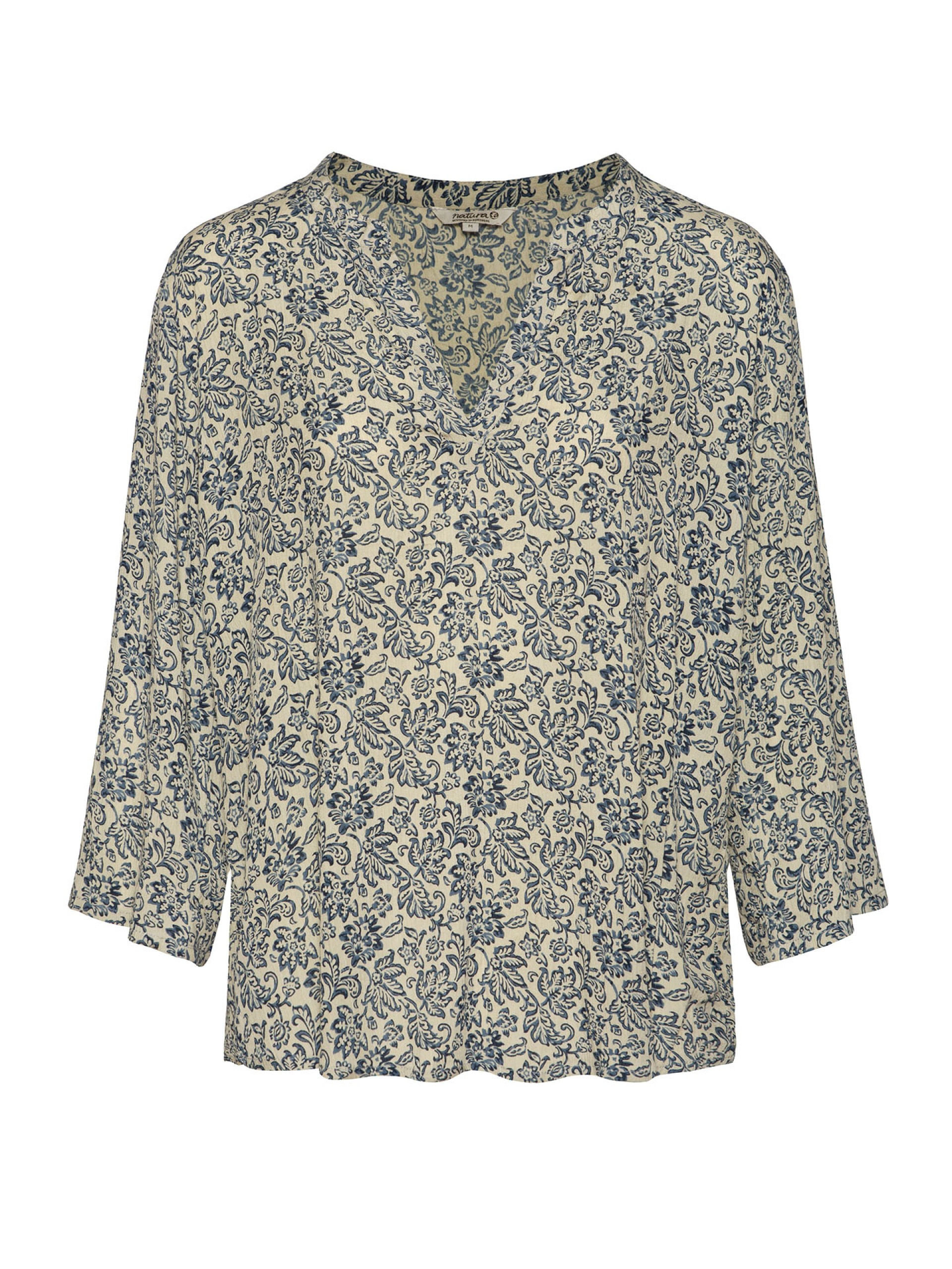 Blusa gola mao com decote em V