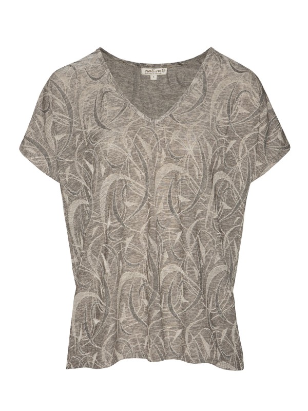 T-shirt com Decote em V T-shirt com Decote em V