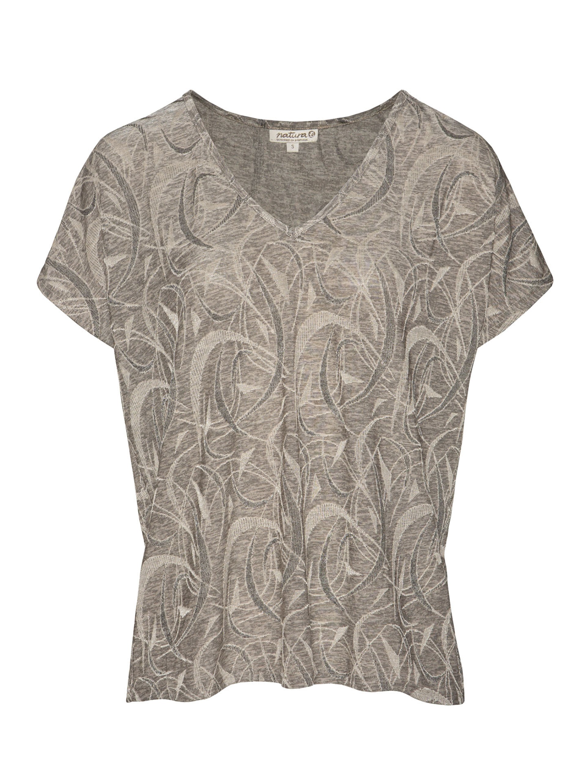 T-shirt com Decote em V