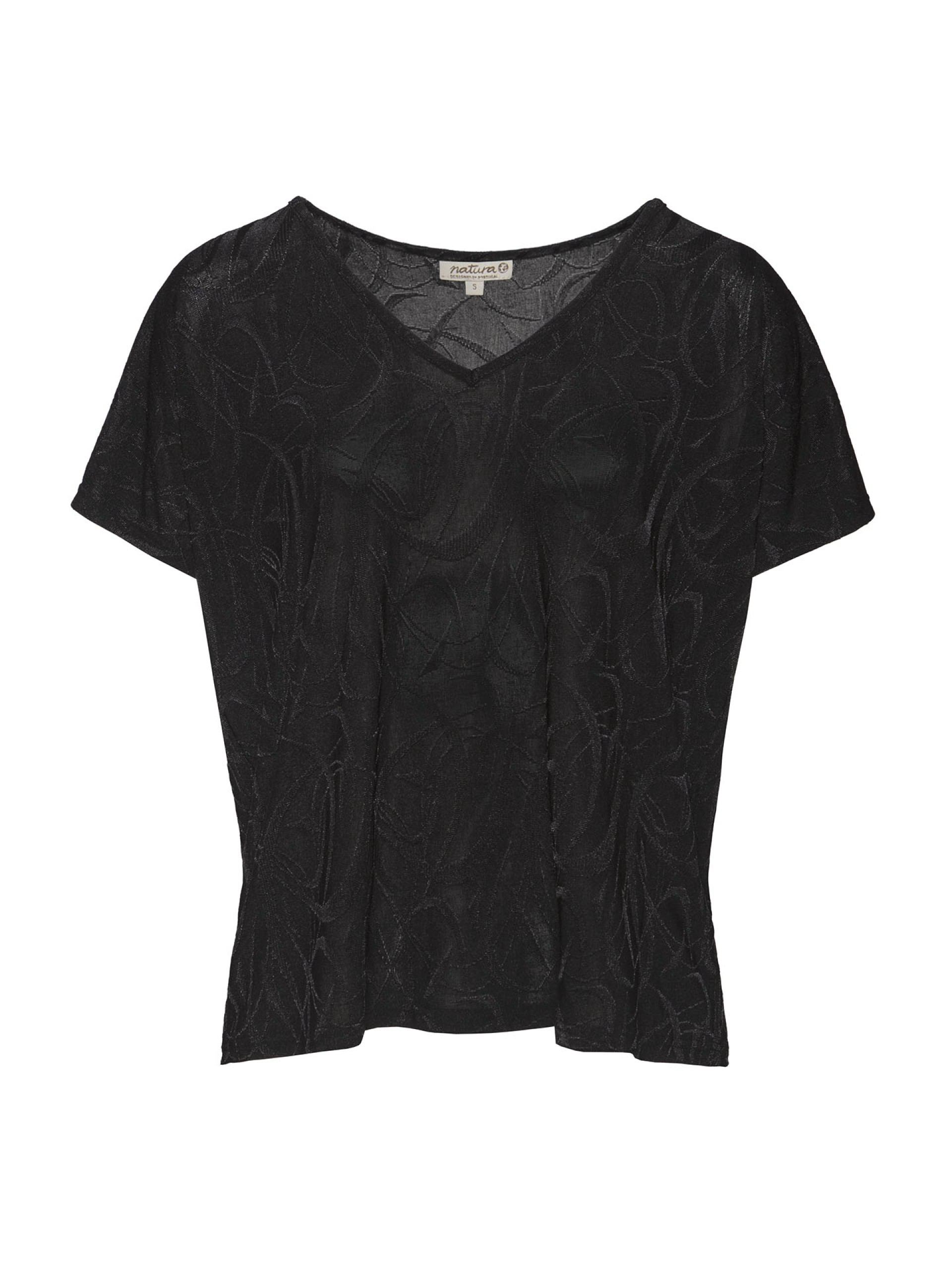 T-shirt com Decote em V