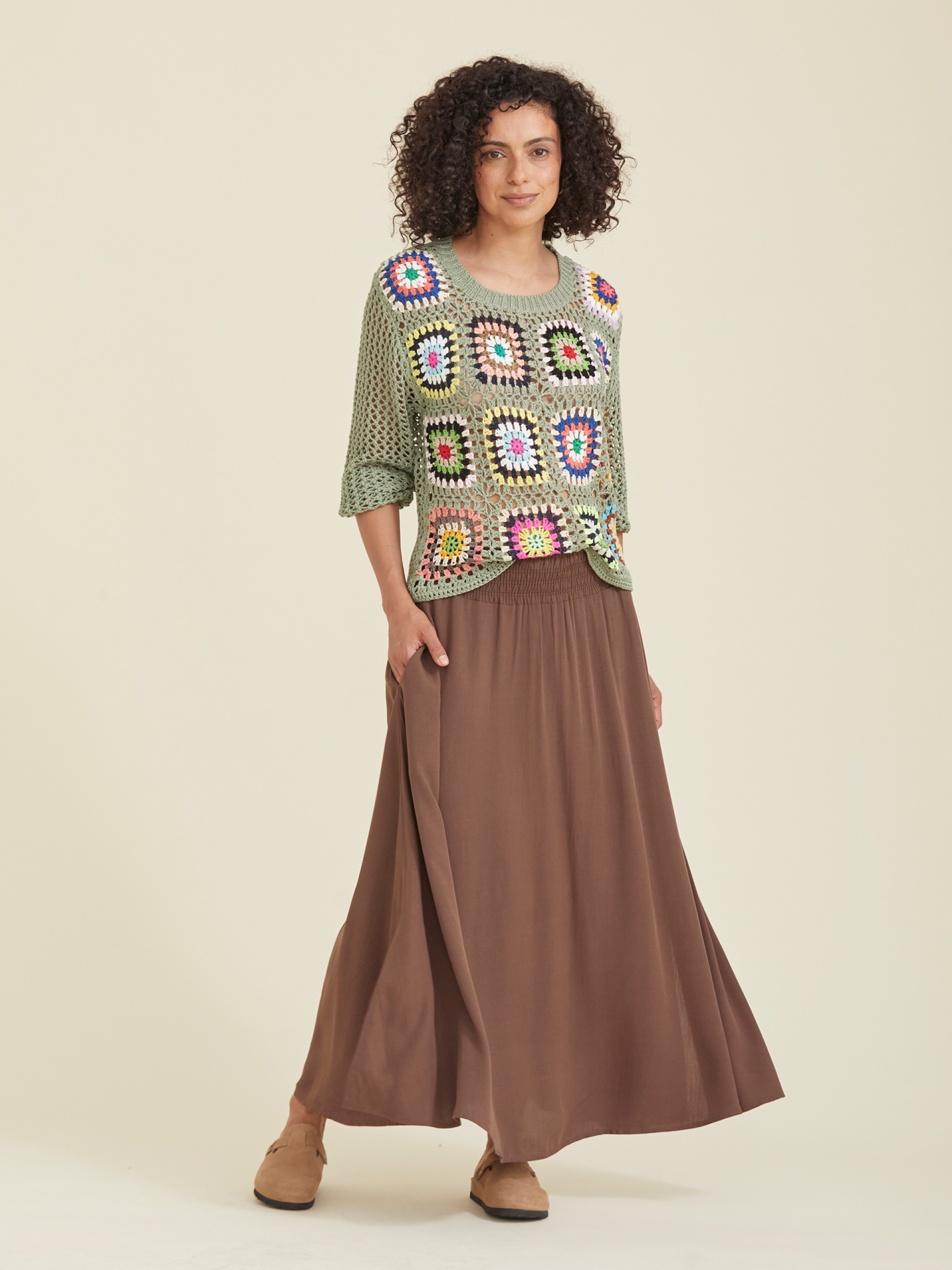 Saia Comprida com Cos Elastico