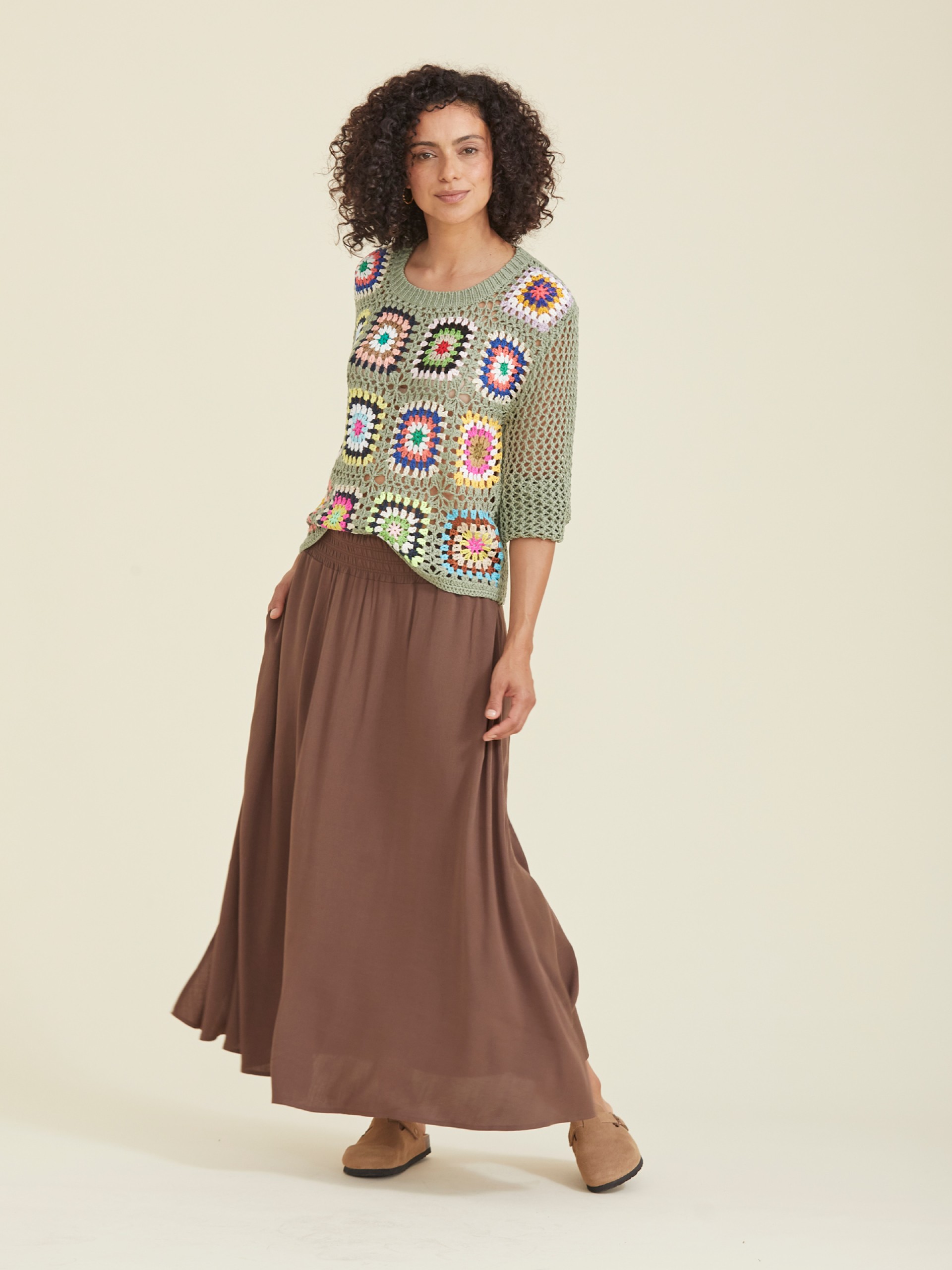 Saia Comprida com Cos Elastico