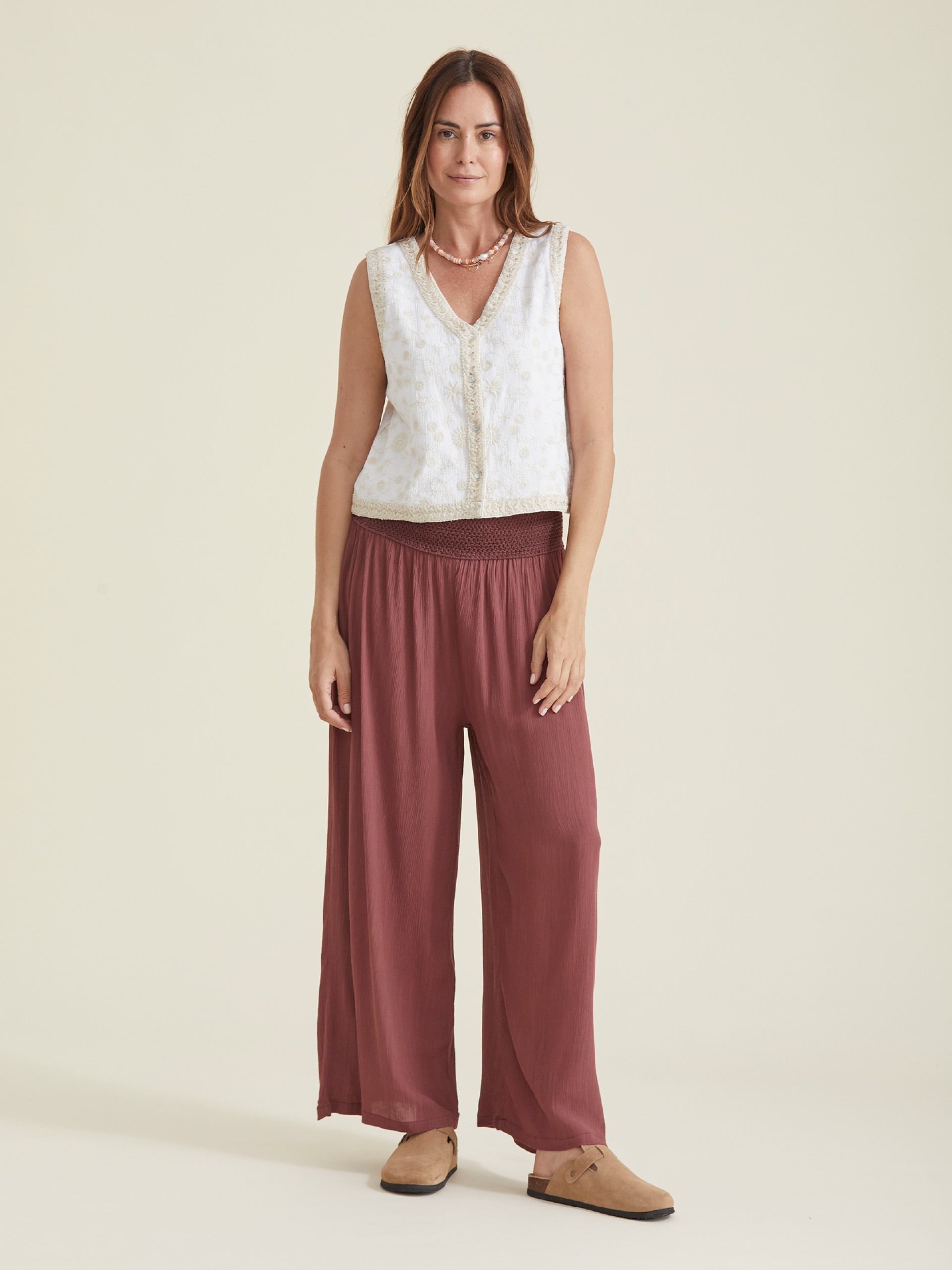 Calca Feminina Pantalonas Solida