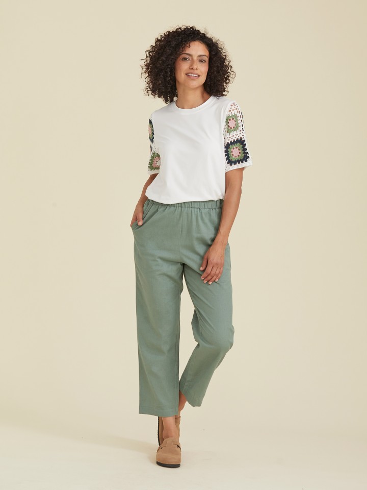 T-shirt com Crochet