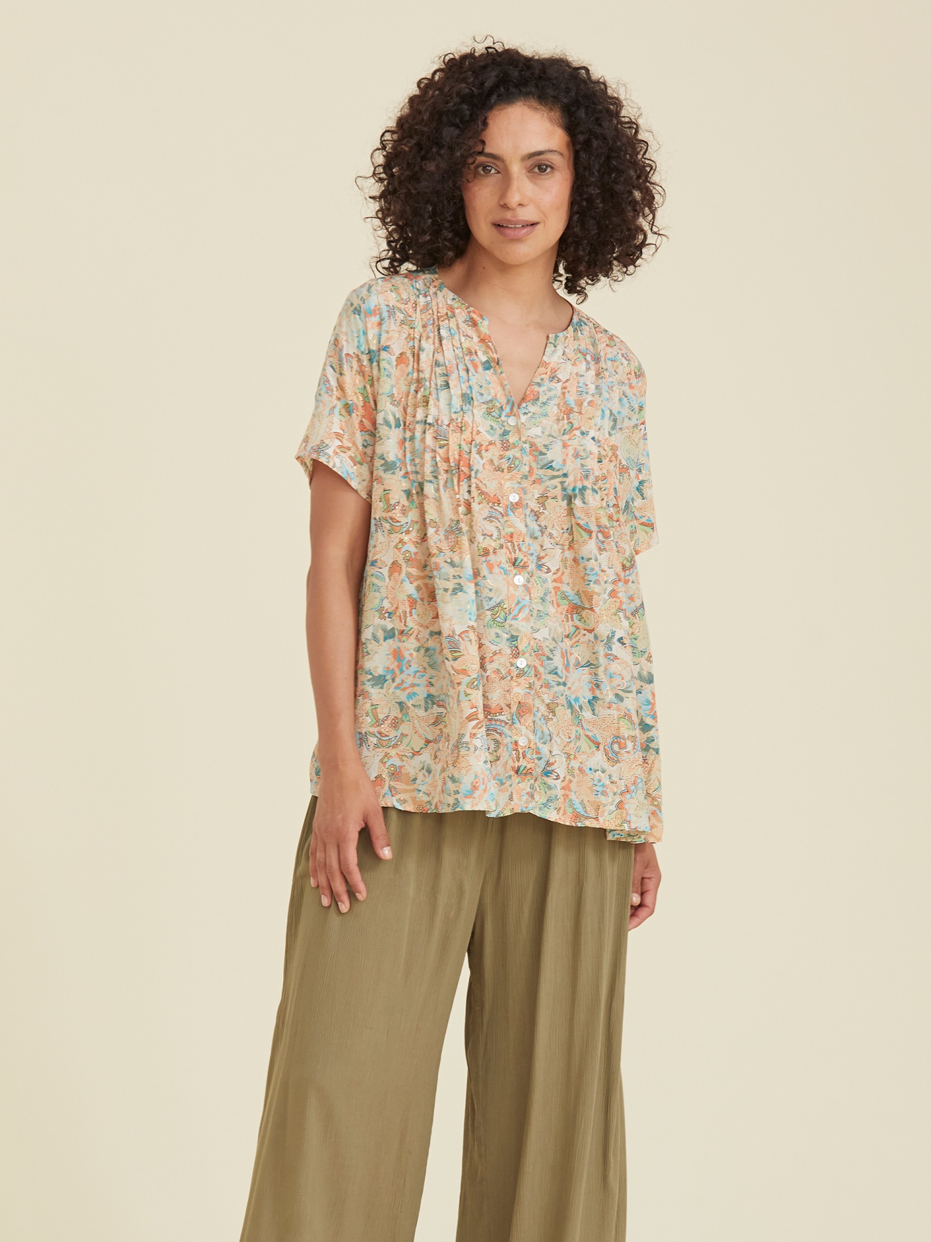 Tunica com Estampado Laranja