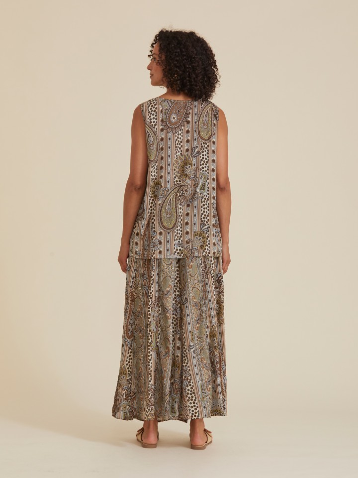 Top Estampado Azul