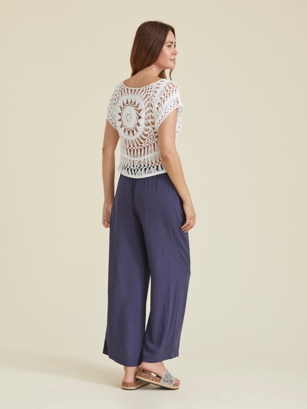 Blusa com Efeito Crochet Blusa com Efeito Crochet