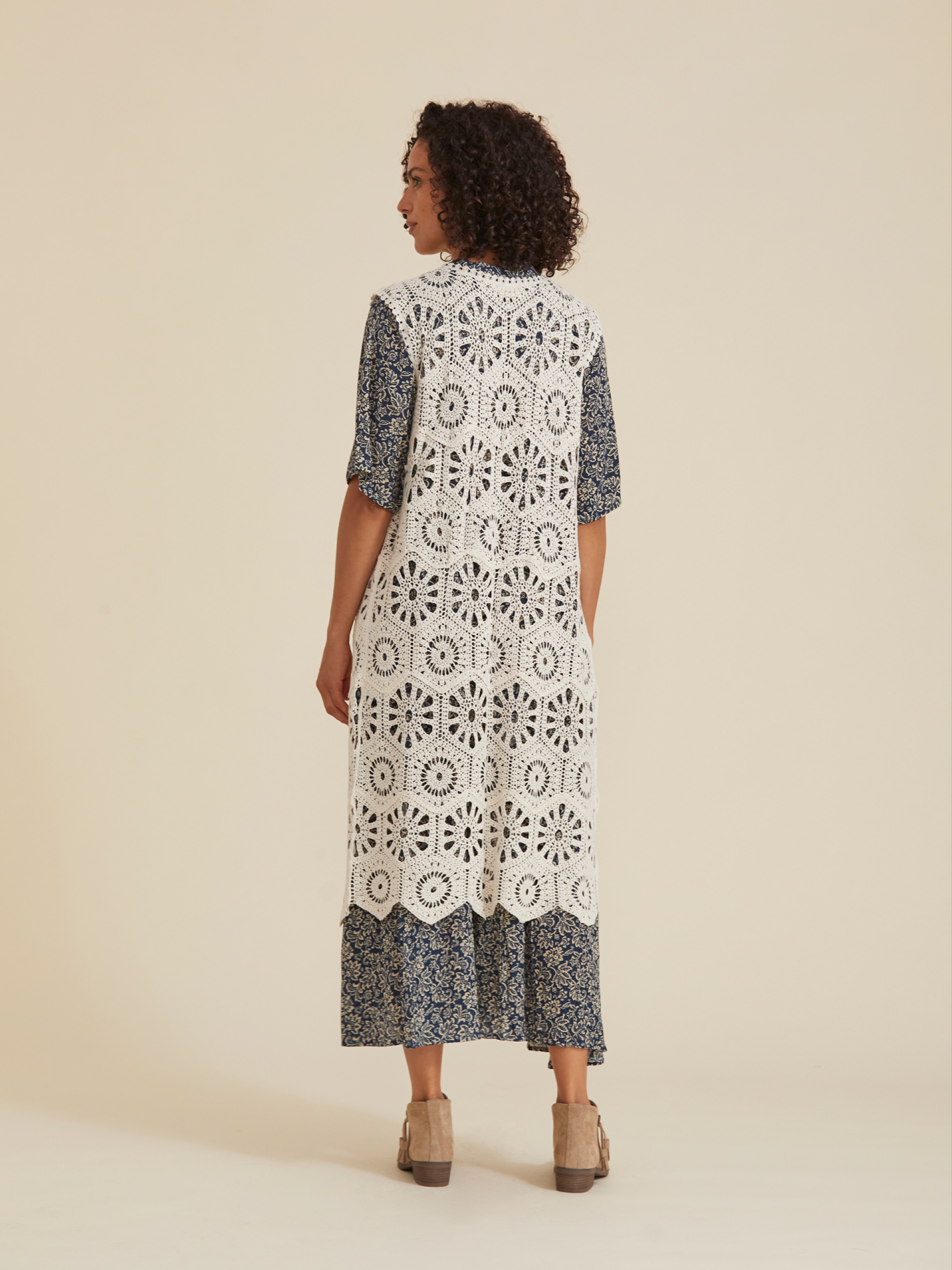 Colete com Efeito Crochet