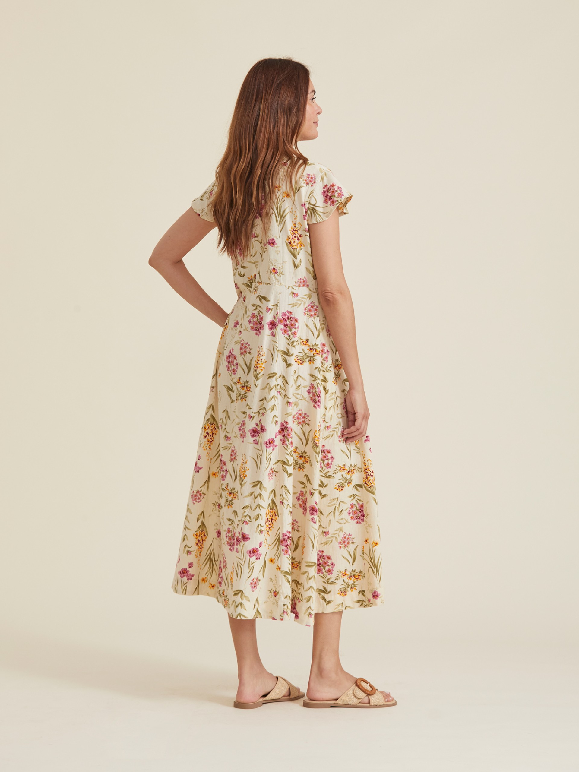 Vestido Comprido Camisaria Floral