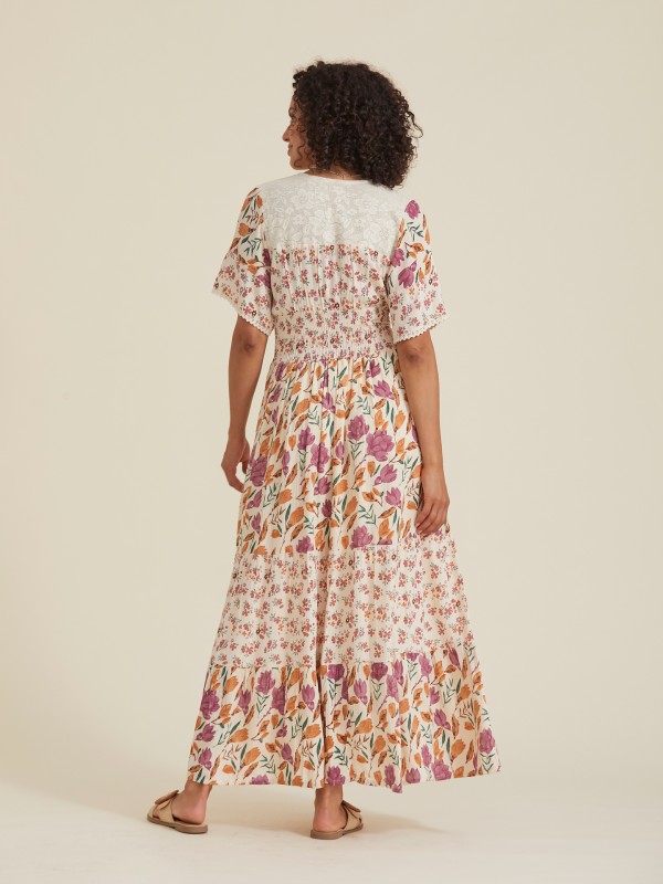 Vestido Comprido Floral Estilo Boho Romantico
