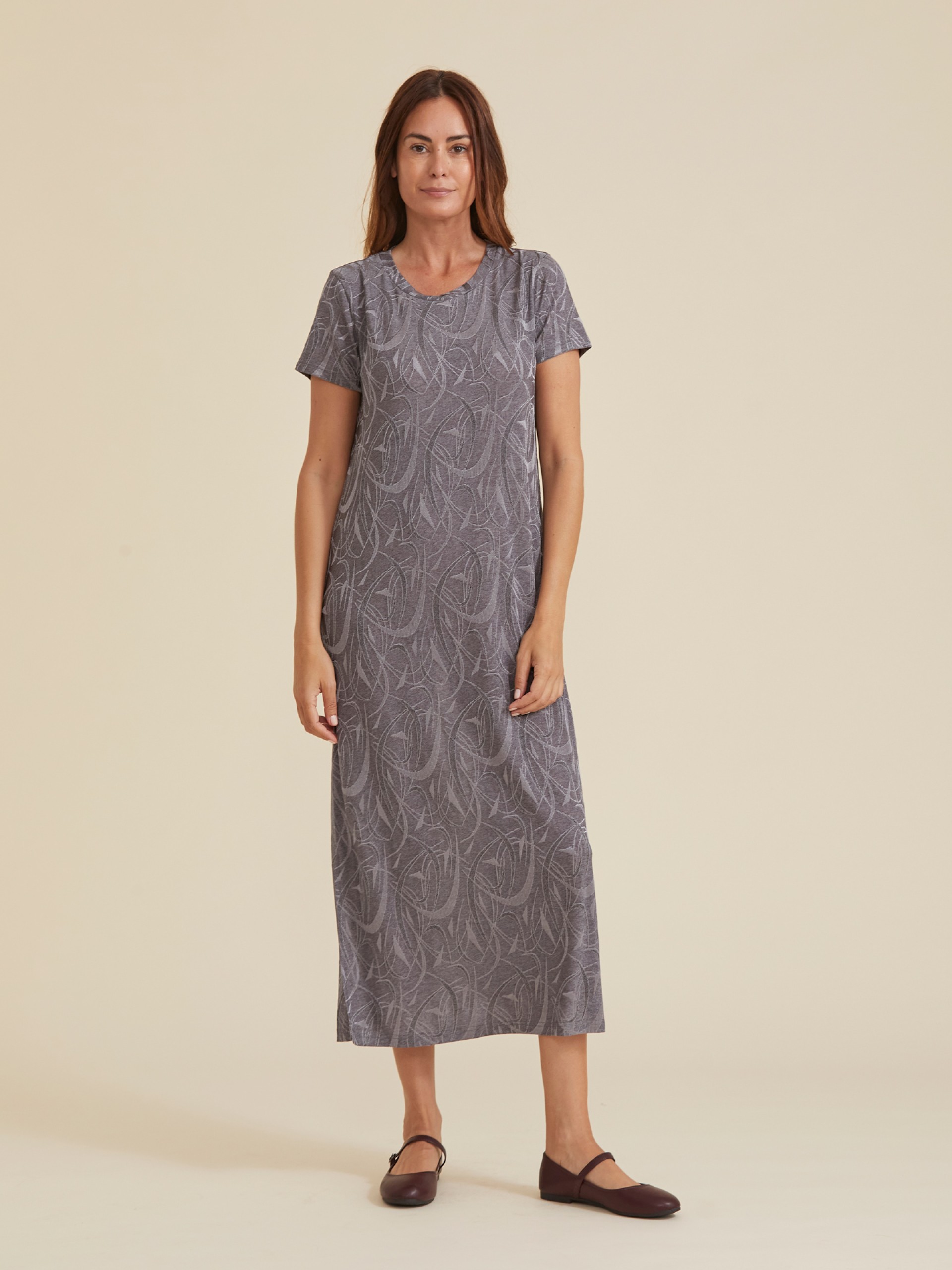 Vestido T-shirt em Malha