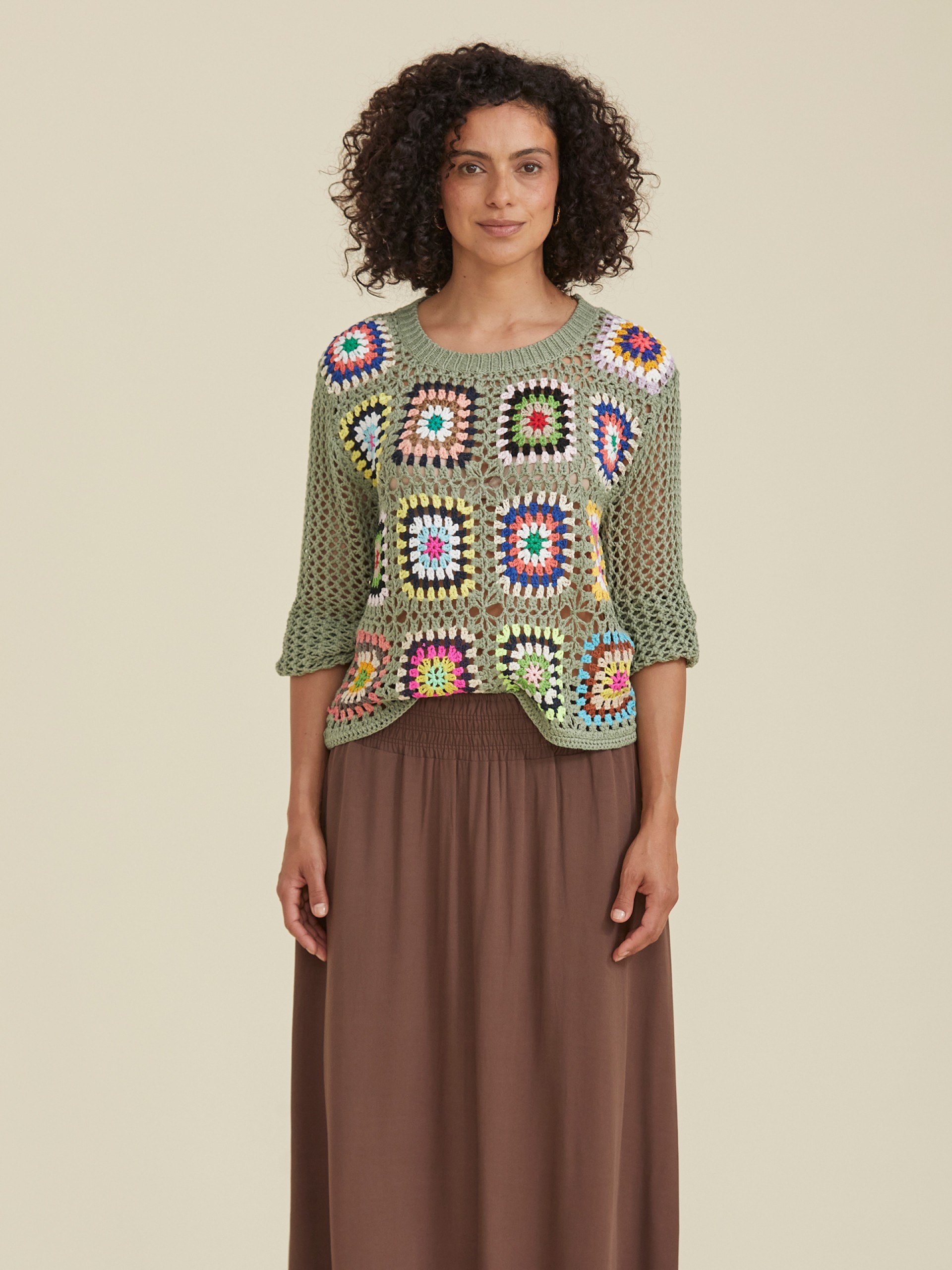 Blusa em Crochet Verde