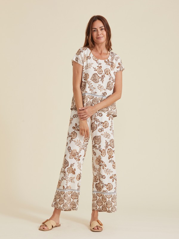 Blusa Estampado com Placement Blusa Estampado com Placement