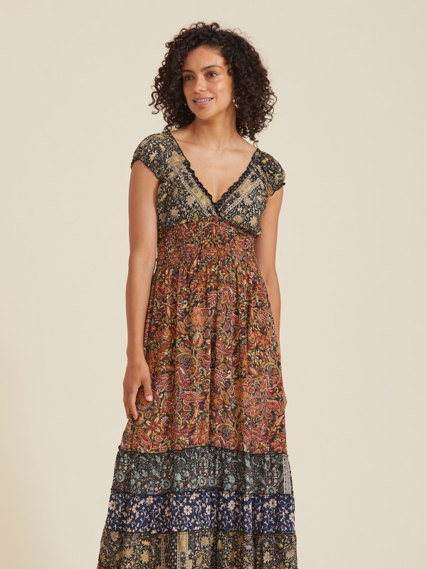 Vestido Comprido  Estampado Etnico