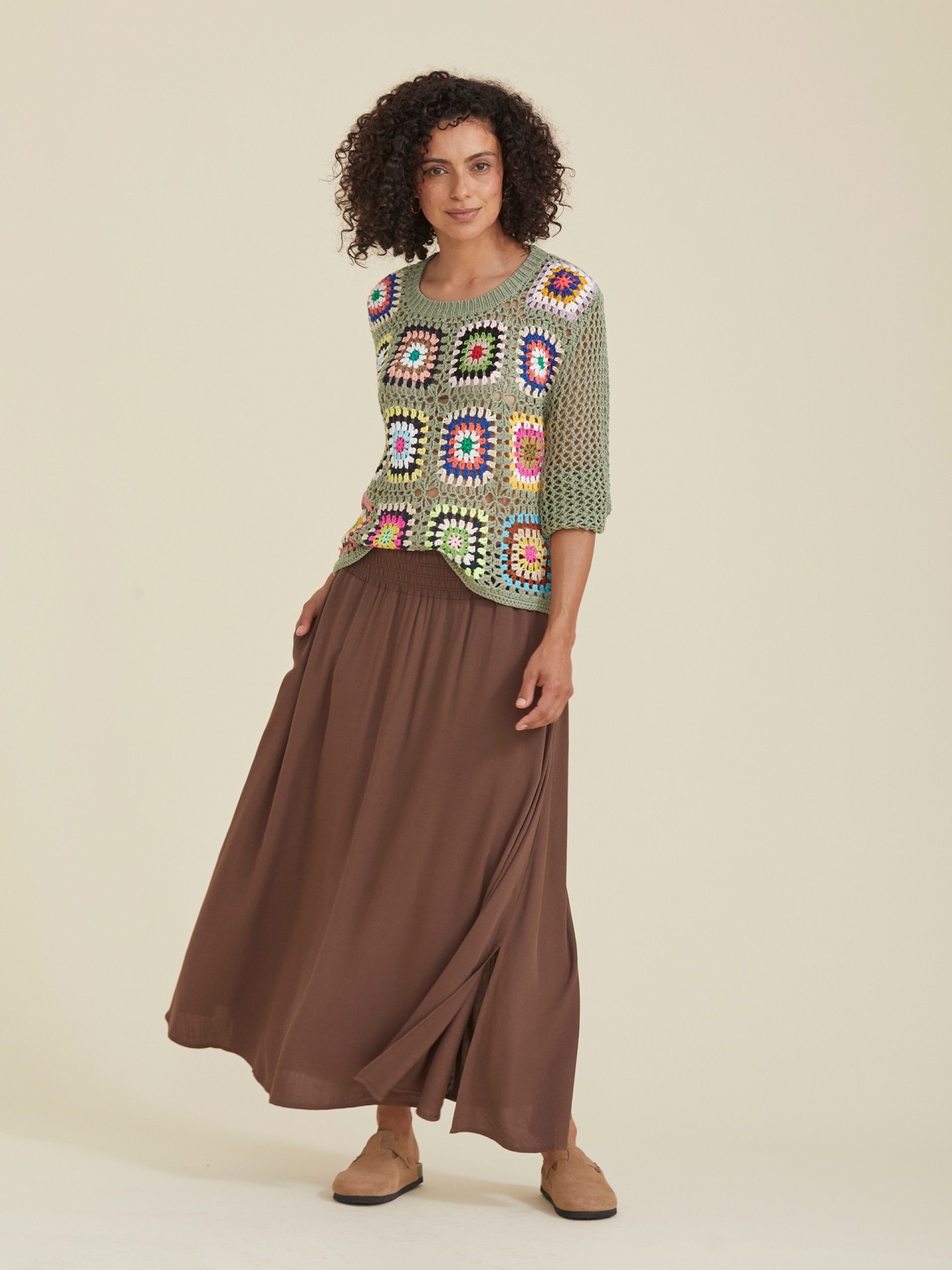 Blusa em Crochet Verde