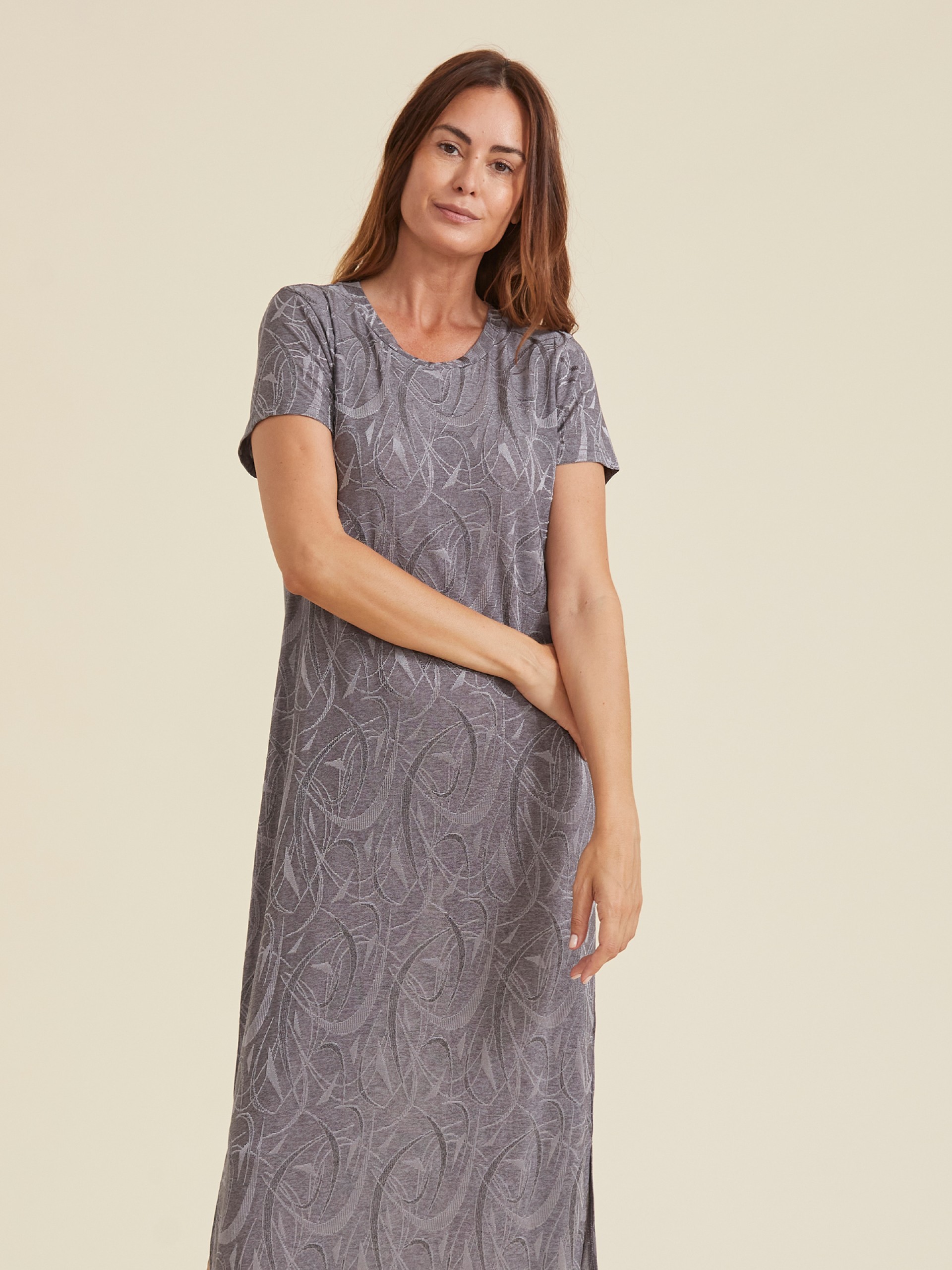 Vestido T-shirt em Malha