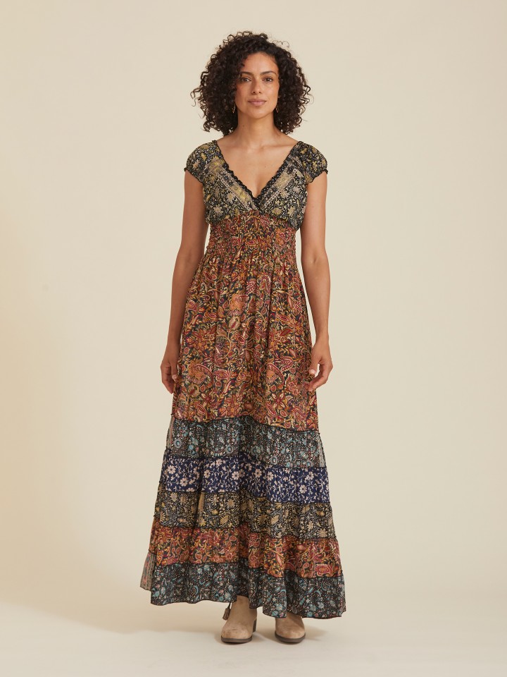 Vestido Comprido  Estampado Etnico