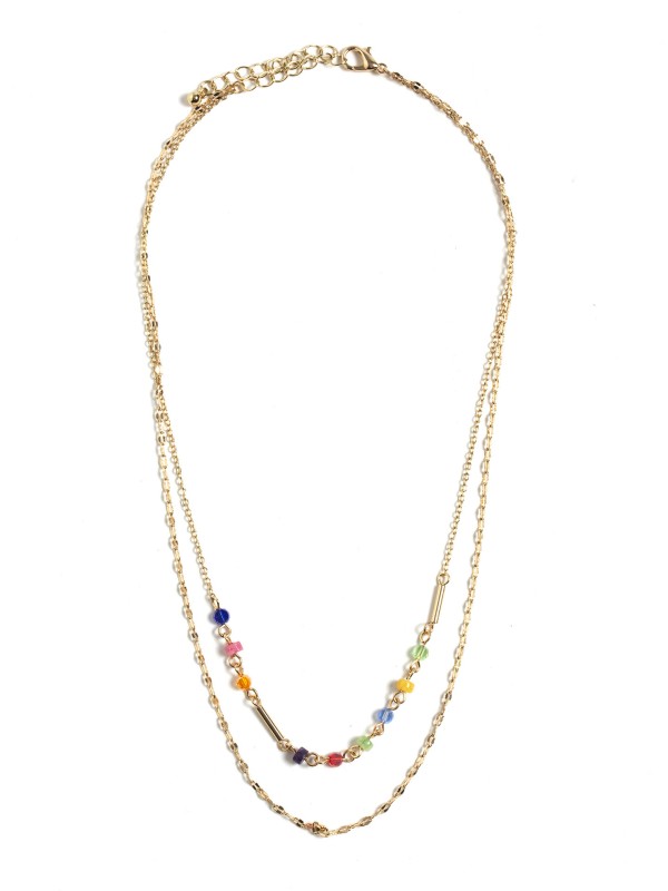 Colar Dois Fios Dourado