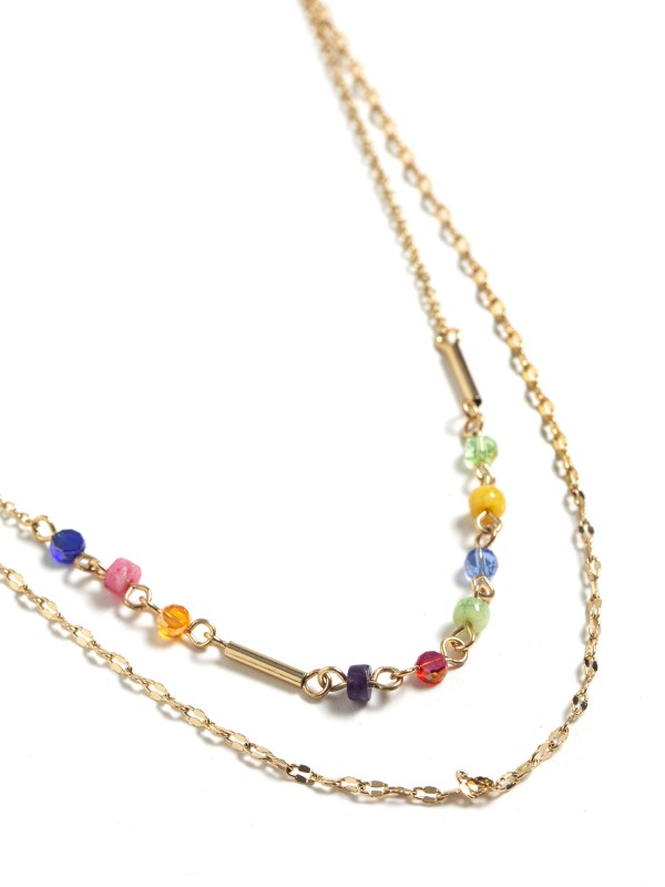 Colar Dois Fios Dourado