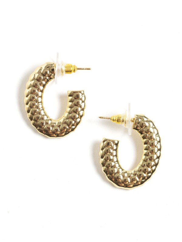 Brinco Dourado Texturado