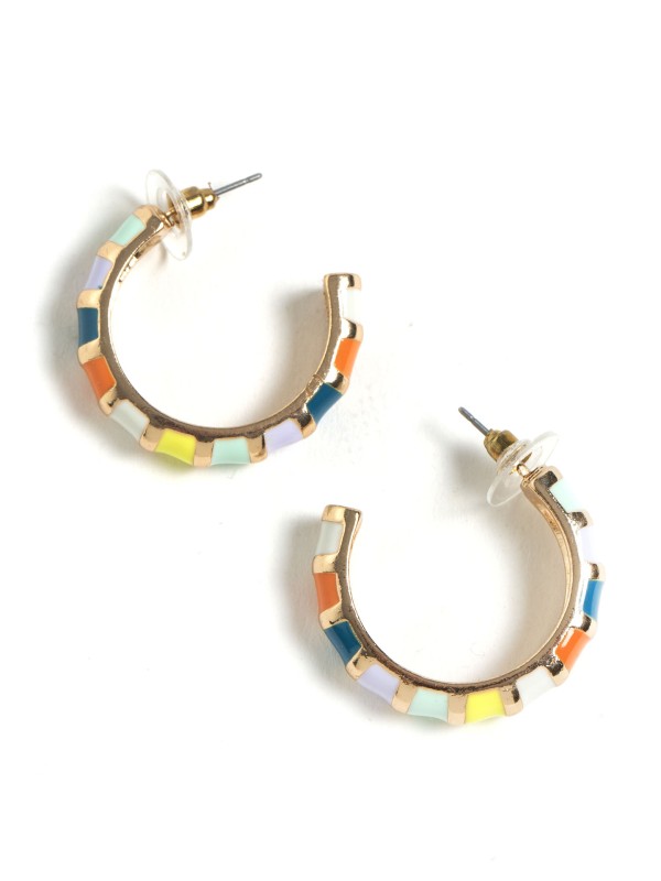 Brincos Argolas Coloridas