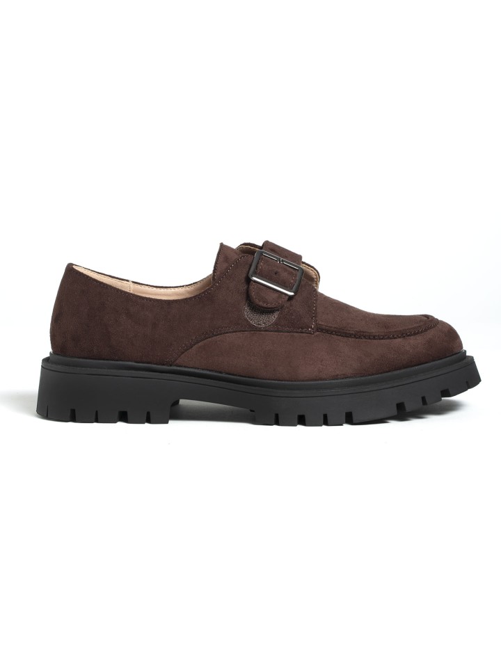 Loafer Com Fivela e Sola Tratorada