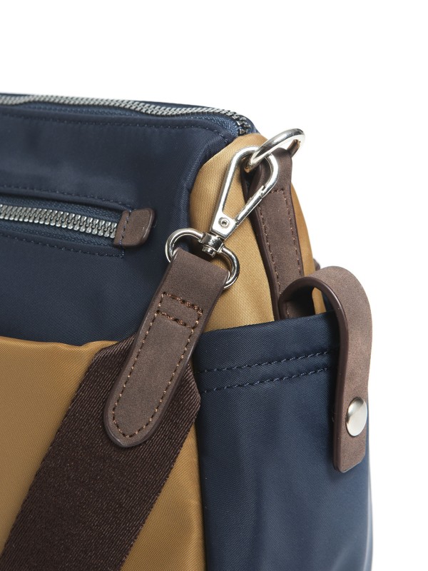 Mala a Tiracolo Bicolor Com Bolsos Frontais