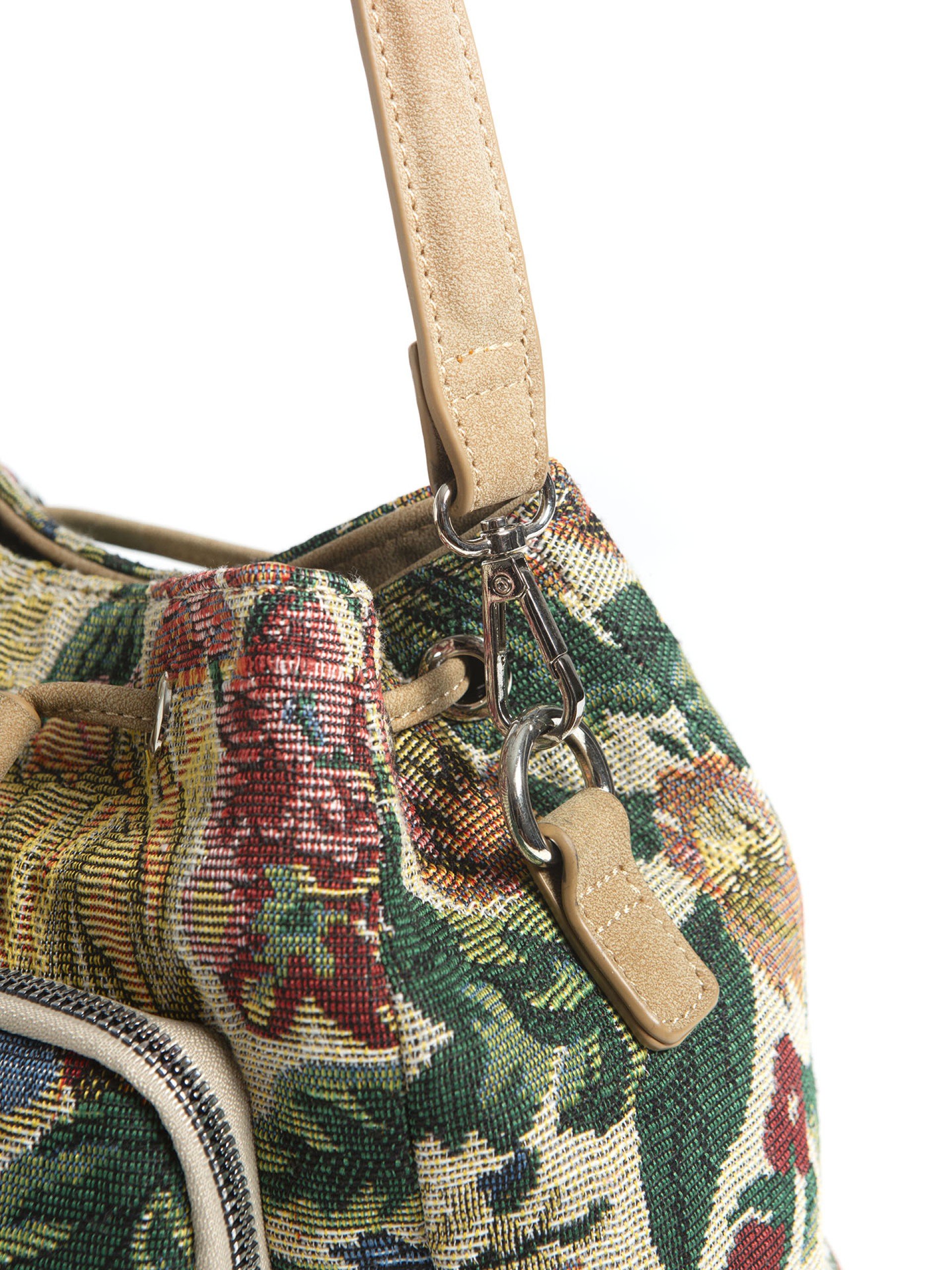 Mala Com Alca a Tiracolo e Padrao Floral