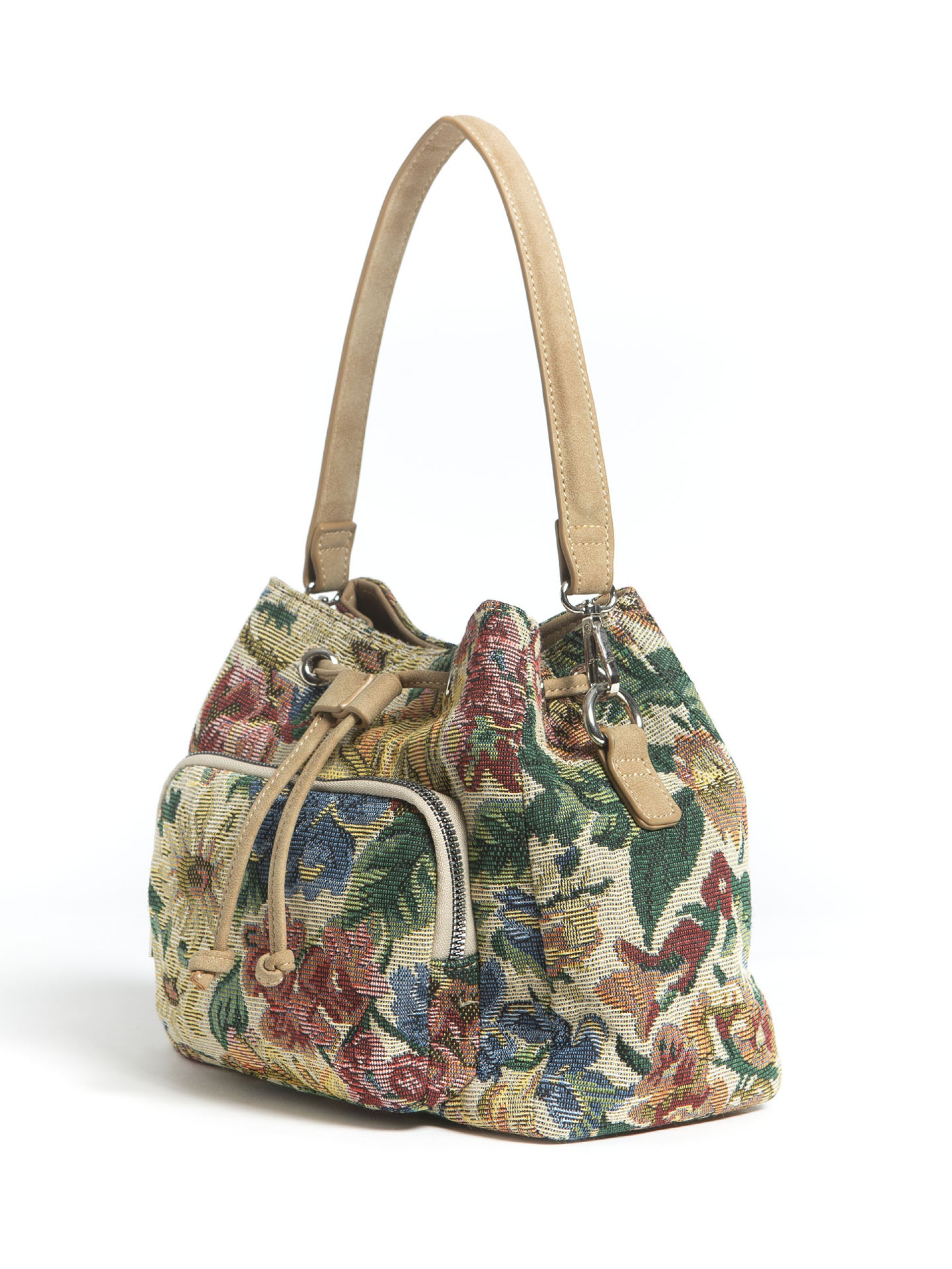 Mala Com Alca a Tiracolo e Padrao Floral