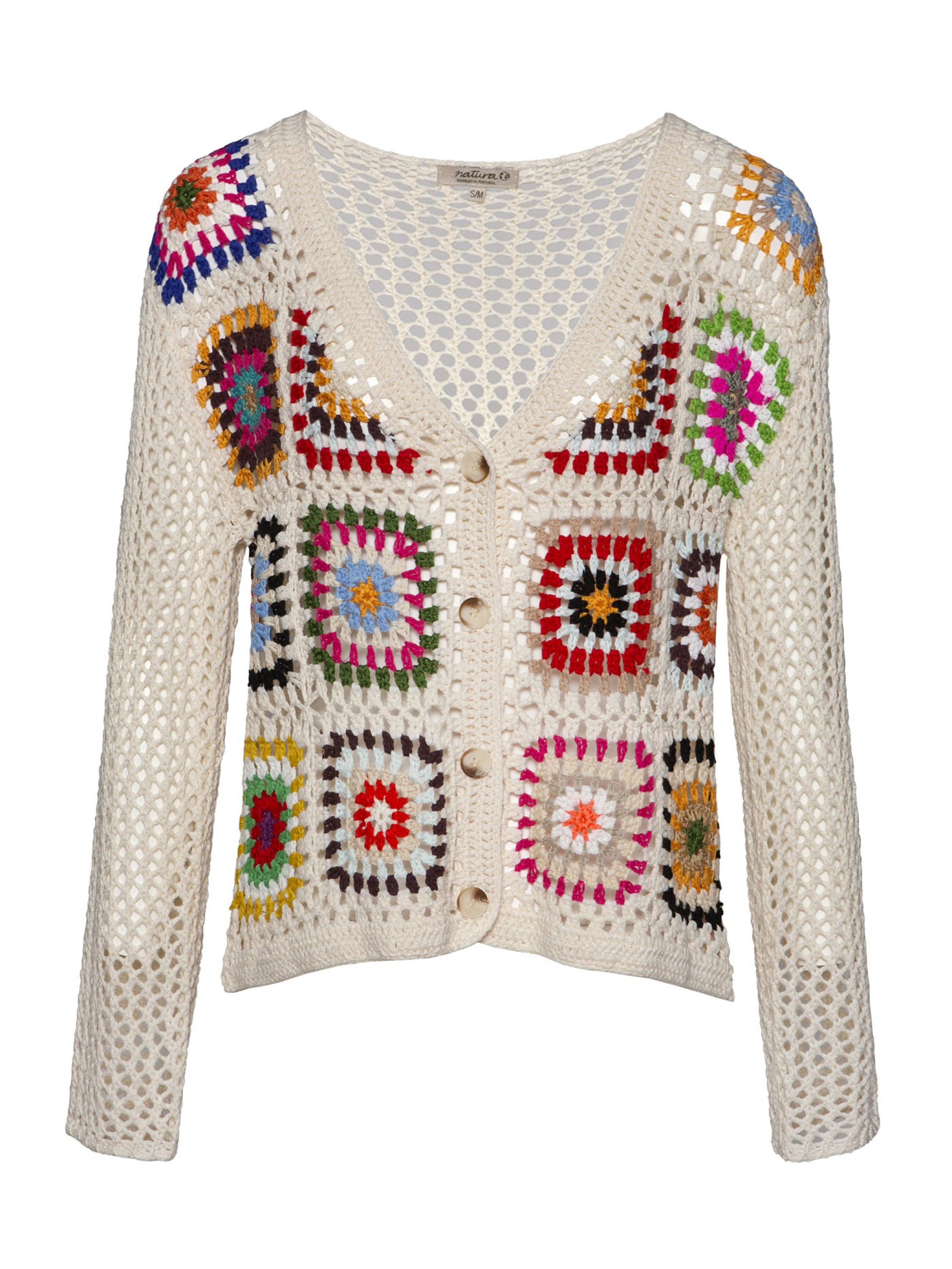 Casaco Em Crochet Beije