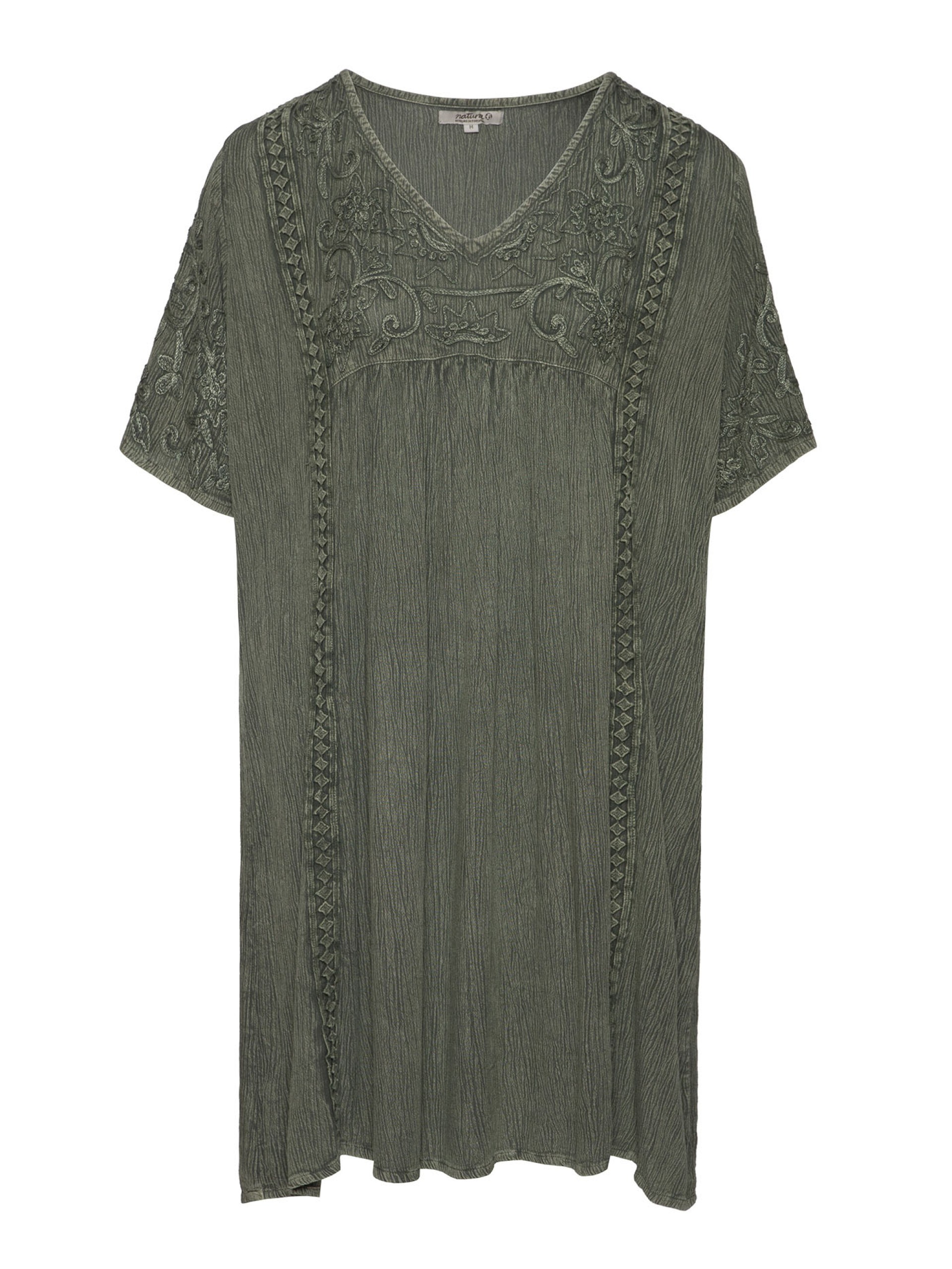 Vestido Curto Verde Bordado