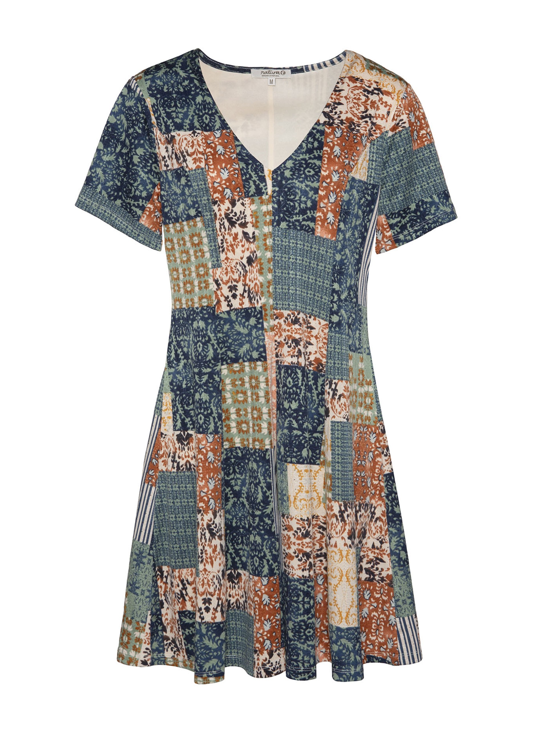 Vestido Curto Patchwork