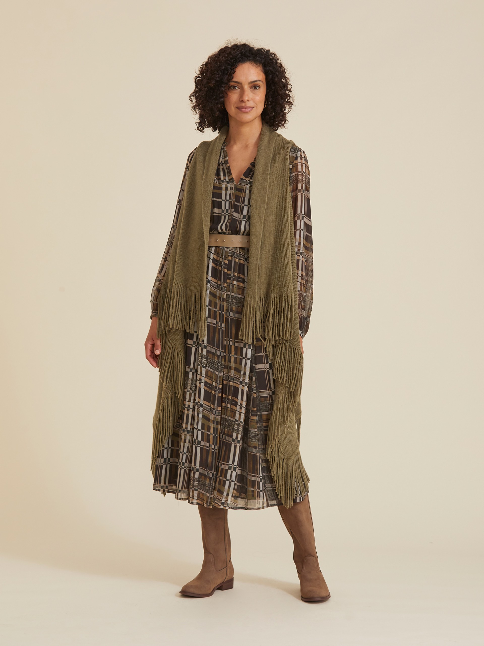 Colete de Malha com Franjas