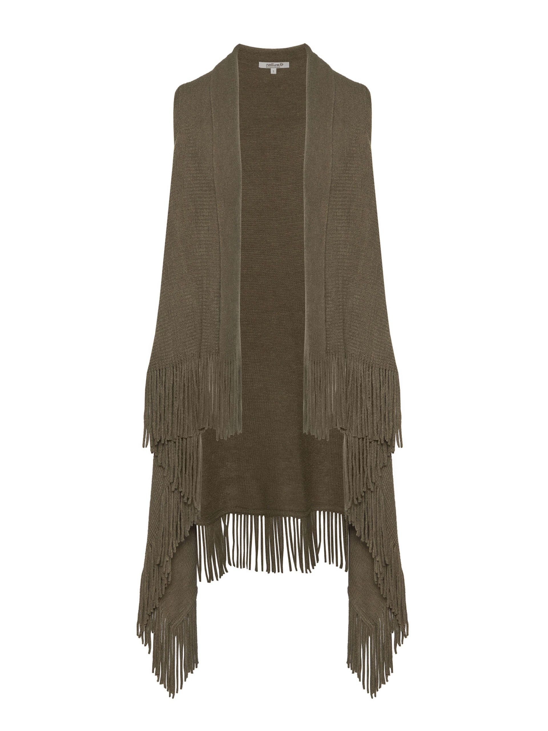 Colete de Malha com Franjas