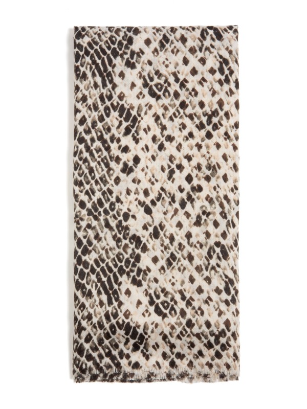 Echarpe Com Padrao Animal Print
