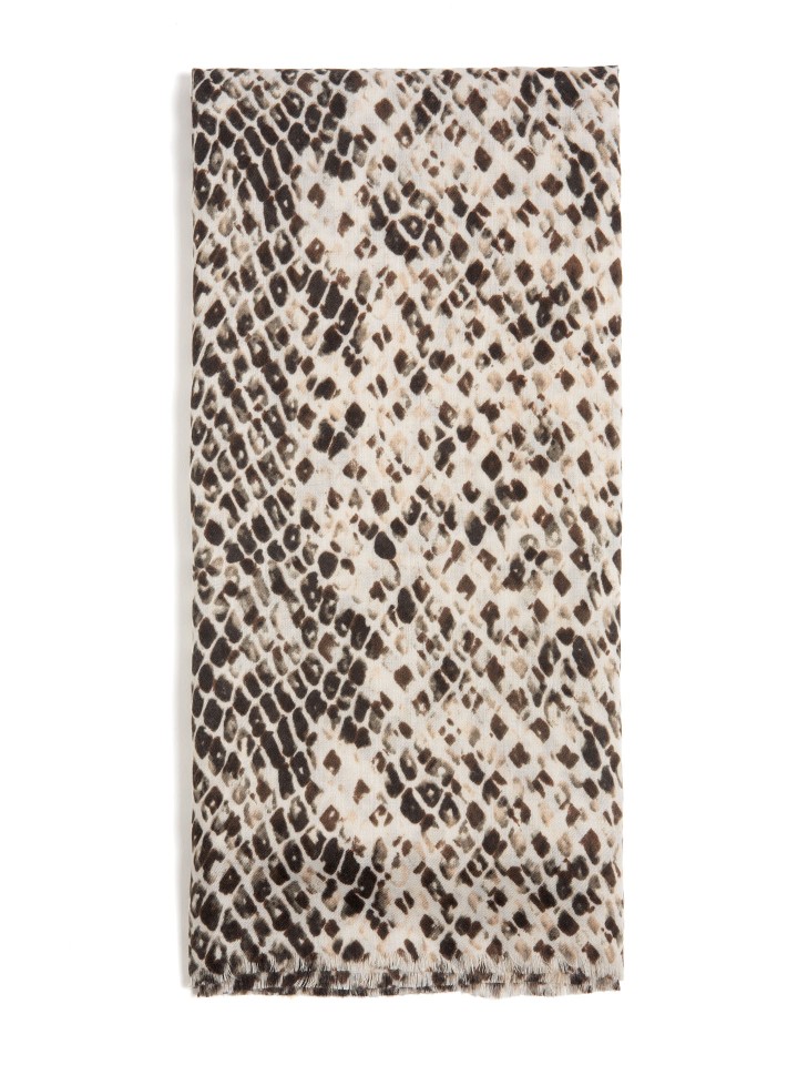 Echarpe Com Padrao Animal Print