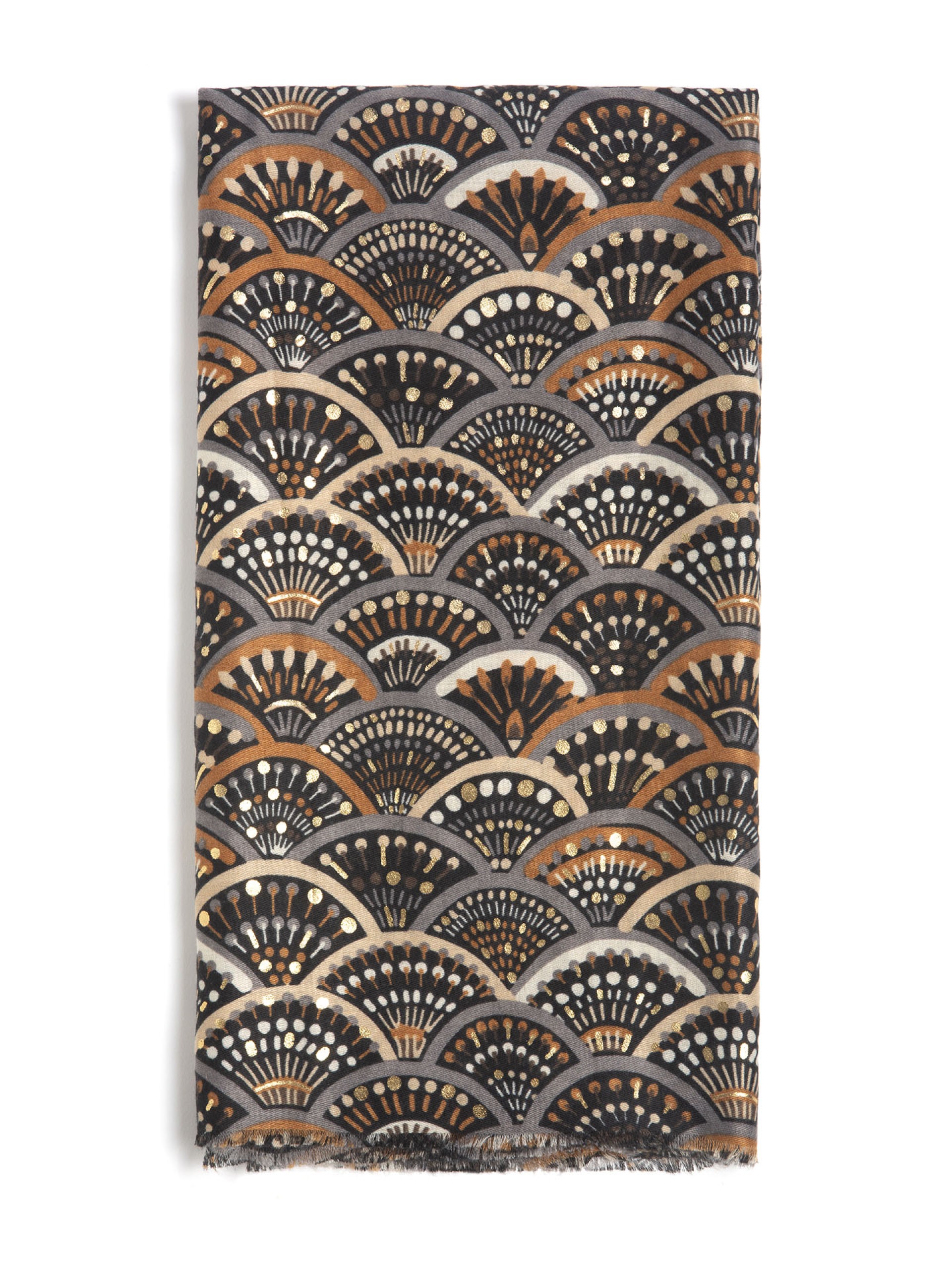 Echarpe Com Estampado Etnico