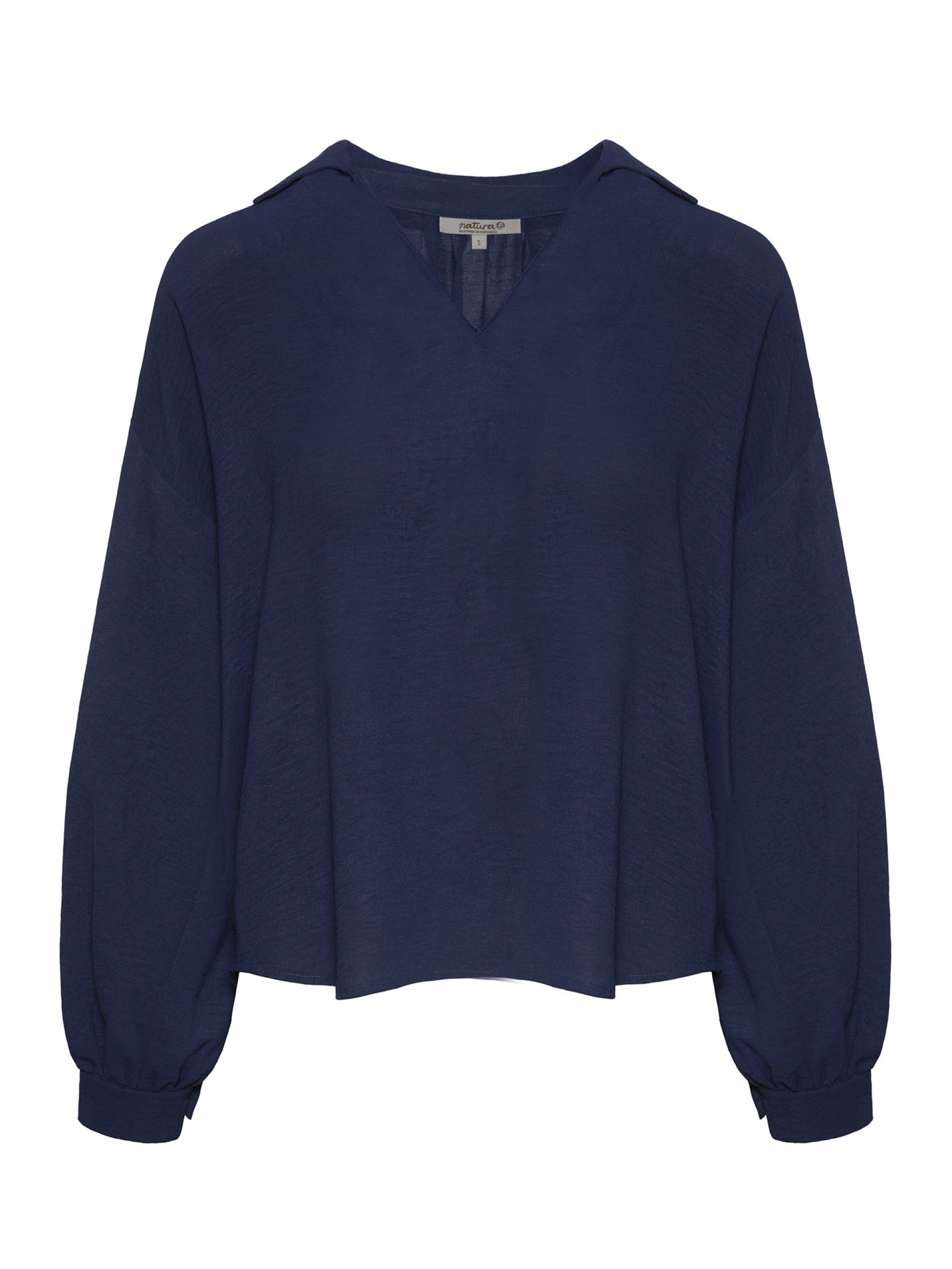 Blusa Solida em Azul