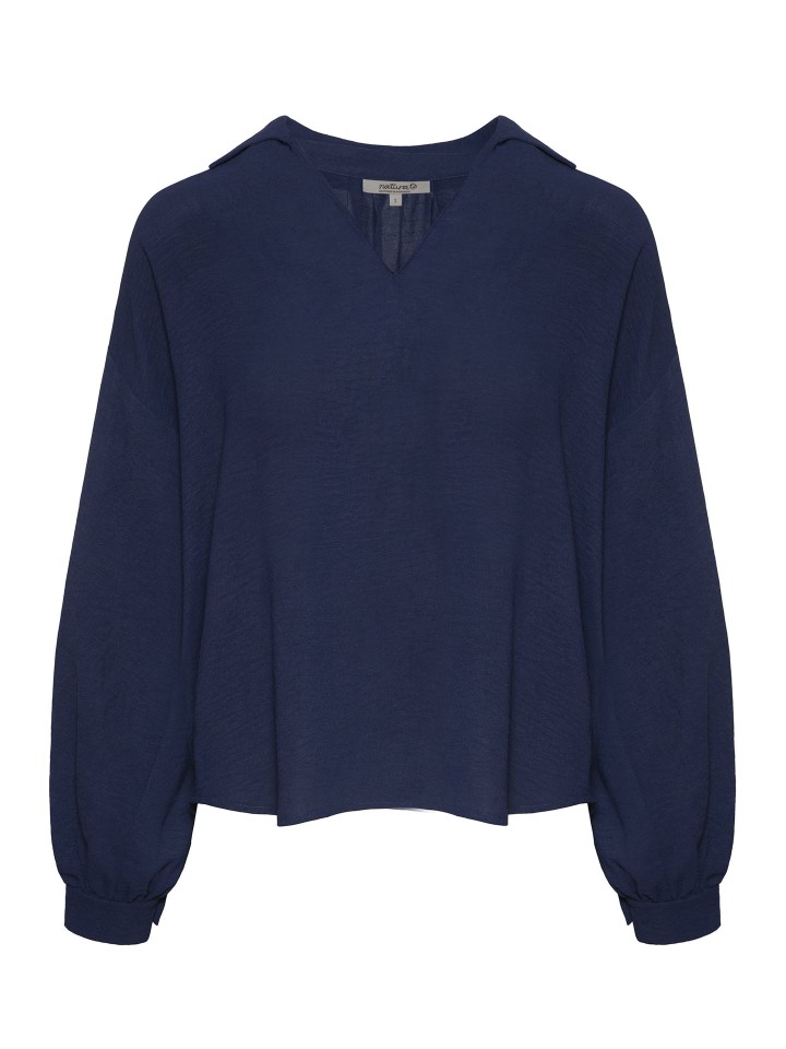 Blusa Solida em Azul