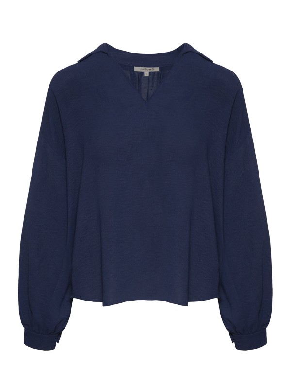 Blusa Solida em Azul