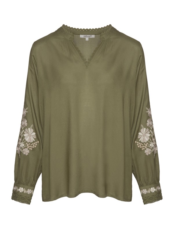 Blusa Verde com Bordados Blusa Verde com Bordados