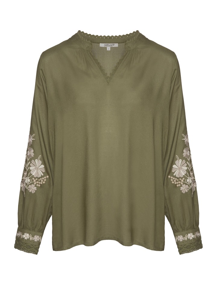 Blusa Verde com Bordados