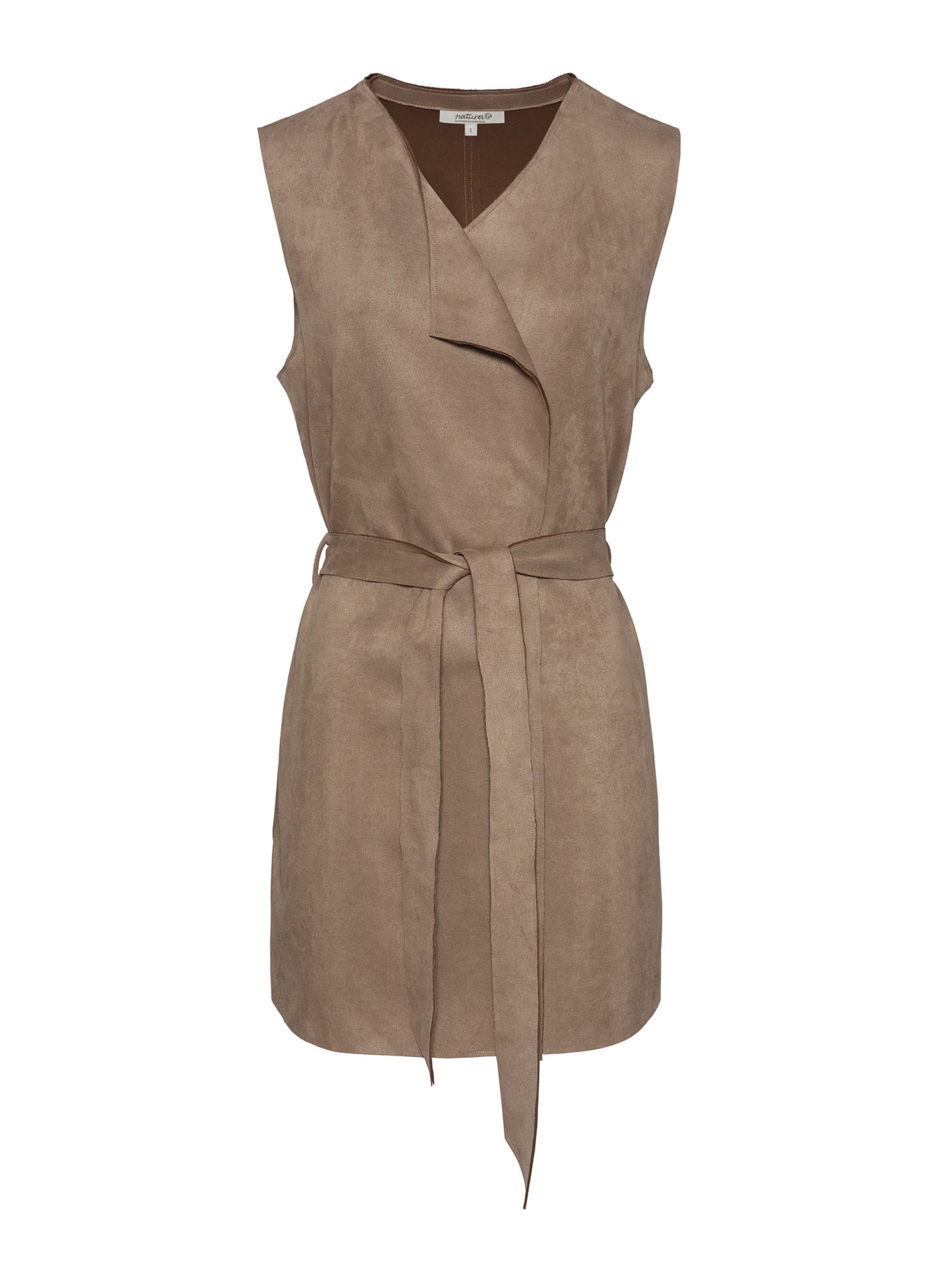 Colete com Efeito Camurca